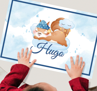 Set de table enfant Écureuil sur un nuage - TenStickers