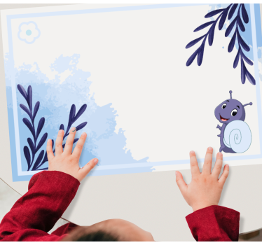 Set de table enfant escargot avec feuilles - TenStickers