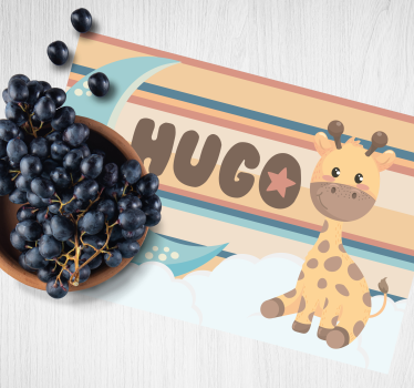 Set de table enfant figurine giraffe adorable - TenStickers