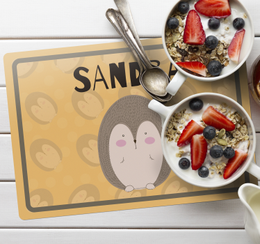Set de table enfant hérisson adorable - TenStickers