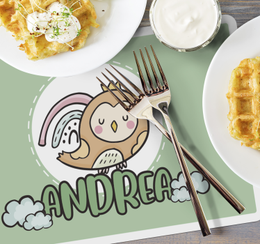 Set de table enfant hibou mignon - TenStickers