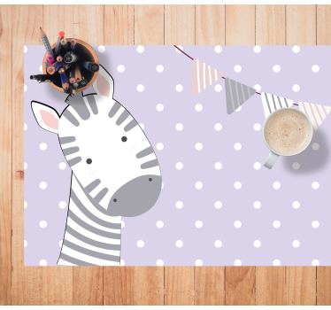 Set de table enfant illustration tête de zèbre - TenStickers