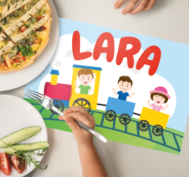 Set de table enfant illustration train - TenStickers