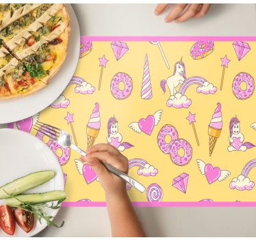Set de table enfant licorne ludique et joyeuse - TenStickers