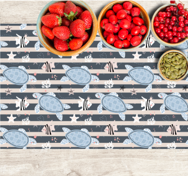 Set de table enfant motif tortue joyeux - TenStickers