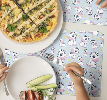 Set de table enfant motif zèbre adorable - TenStickers