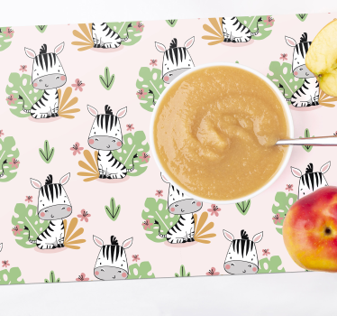 Set de table enfant motif zèbre mignon - TenStickers