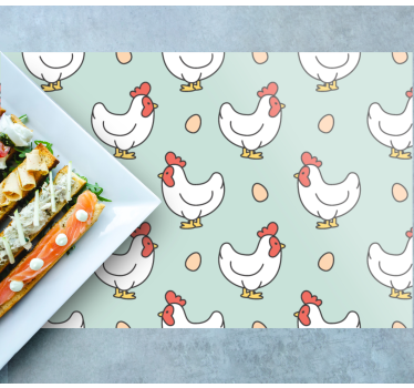Set de table enfant motifs de poules fantaisistes - TenStickers