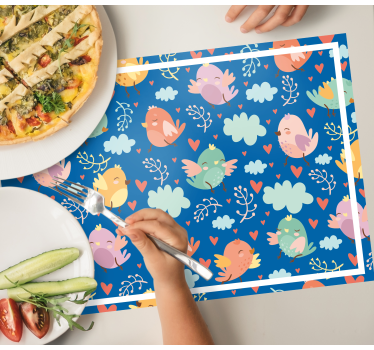 Set de table enfant motifs d'oiseaux colorés - TenStickers