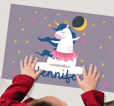 Set de table enfant nuit dansante des licornes - TenStickers