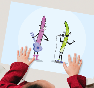 Set de table enfant personnages légumes musicaux - TenStickers