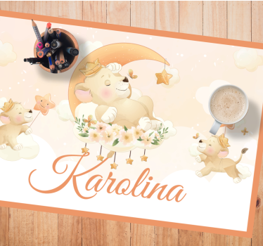 Set de table enfant petits lions fantaisistes - TenStickers