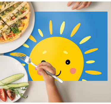 Set de table enfant visage de soleil souriant - TenStickers