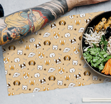 Set de table enfant visages d'animaux mignons - TenStickers