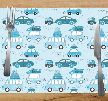 Set de table enfant voitures avec bagages - TenStickers