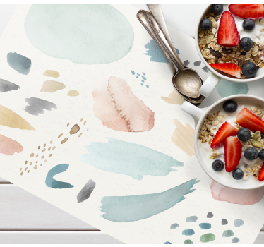 Set de table formes aquarelle douces - TenStickers