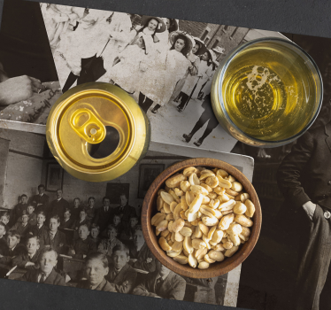 Set de table maison collage photo vintage - TenStickers