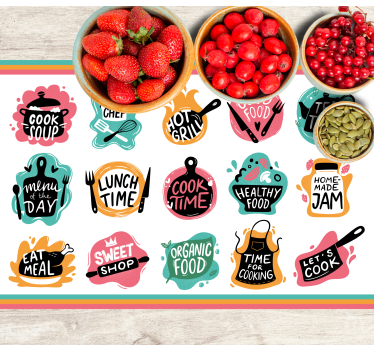 Set de table maison Logos d'insigne de cuisine de cuisine - TenStickers