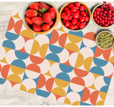 Set de table moderne cercles de couleurs géométriques - TenStickers
