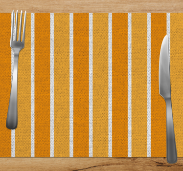 Set de table moderne surface orange rayée - TenStickers