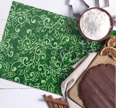 Set de table motif floral vert - TenStickers