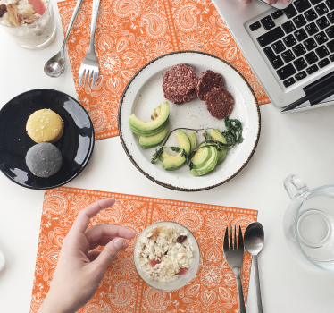 Set de table motif orange complexe - TenStickers