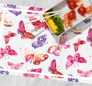 Set de table original agencements de papillons colorés - TenStickers