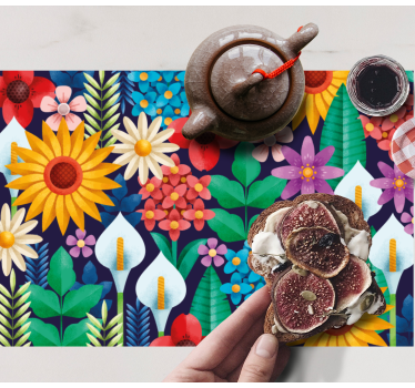 Set de table original arrangement floral vibrant - TenStickers