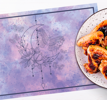 Set de table original design floral lune - TenStickers
