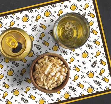 Set de table original icônes de bière artisanale - TenStickers
