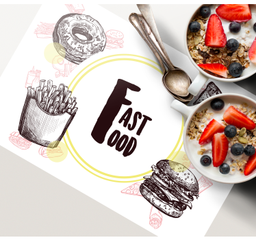 Set de table original illustrations de fast-food - TenStickers