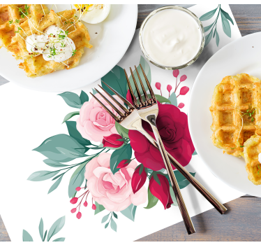 Set de table original motif arrangement floral - TenStickers