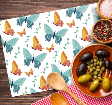 Set de table original motif de papillons colorés - TenStickers