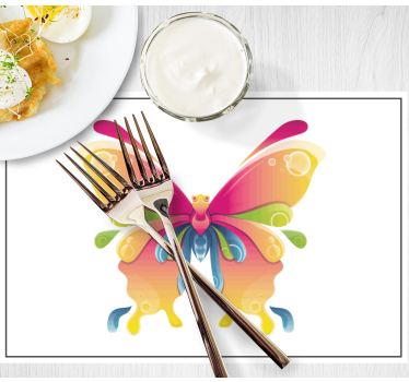 Set de table original motif papillon coloré - TenStickers