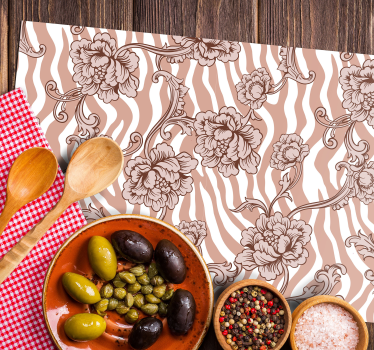Set de table original motif zèbre floral - TenStickers