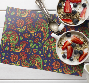 Set de table original motifs floraux vibrants - TenStickers