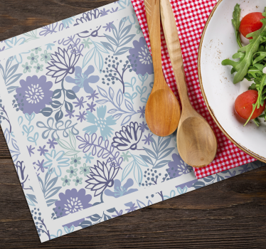 Set de table original surface florale texturée - TenStickers