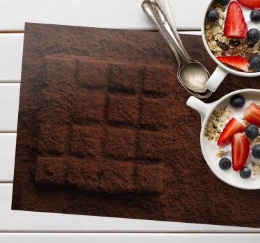 Set de table original texture de poudre chocolat - TenStickers