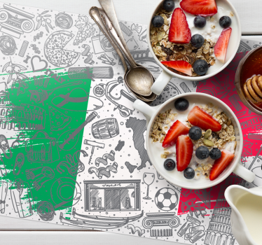 Set de table original thème culinaire italien - TenStickers