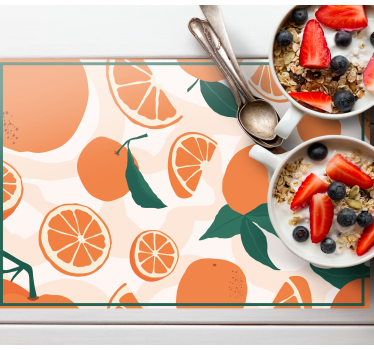 Set de table original tranche de citrus - TenStickers
