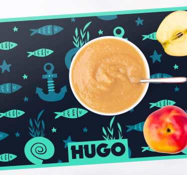Set de table personnalisable avec Poissons sous-marins - TenStickers