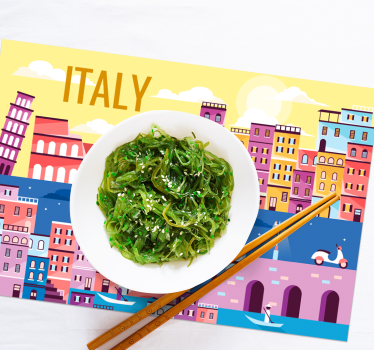Set de table restaurant Skyline de l'italie - TenStickers