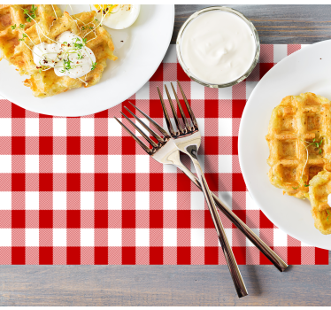 Set de table restaurant style à carreaux traditionnel - TenStickers