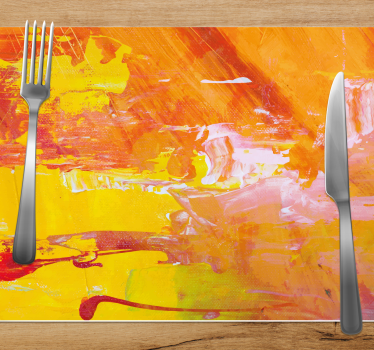 Set de table tourbillon de couleurs abstrait - TenStickers