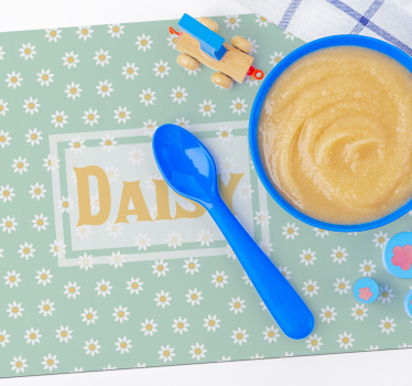 sets de table en vinyle floral sticker marguerite pour enfants - TenStickers