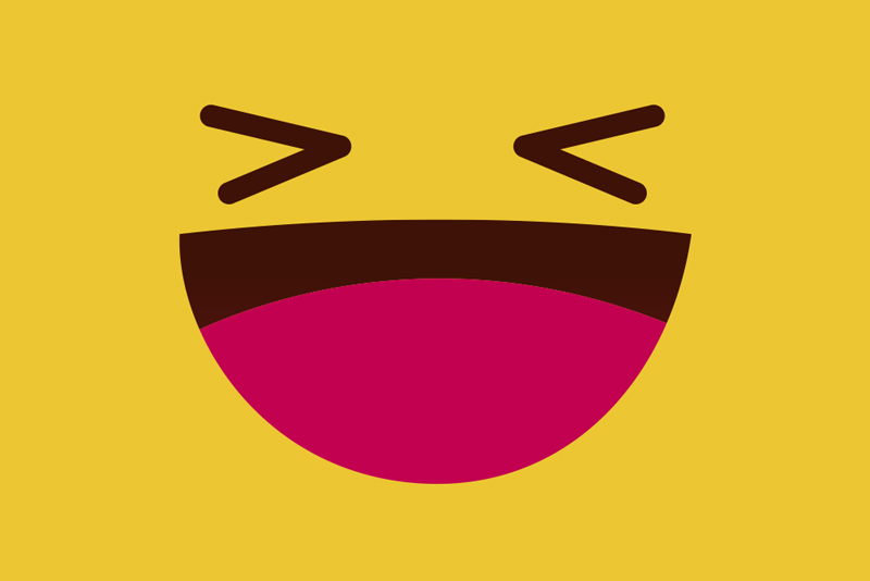 Emoji moderne rire face sets de table enfants - TenStickers