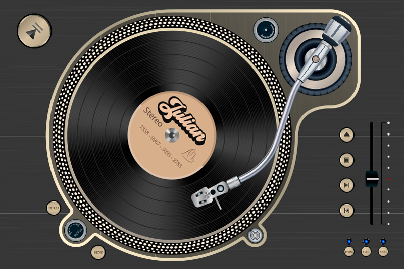 sets de table nom de disque sticker - TenStickers