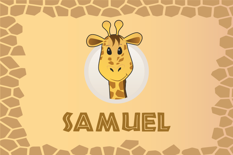 Set de table enfant design personnage girafe - TenStickers