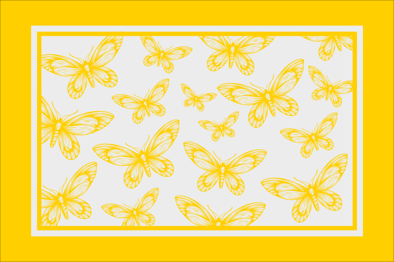 Set de table rectangulaire Papillons jaunes - TenStickers