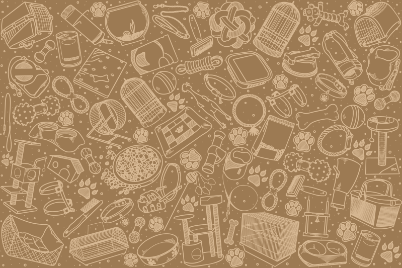 Set de table Éléments de cuisine raffinés - TenStickers